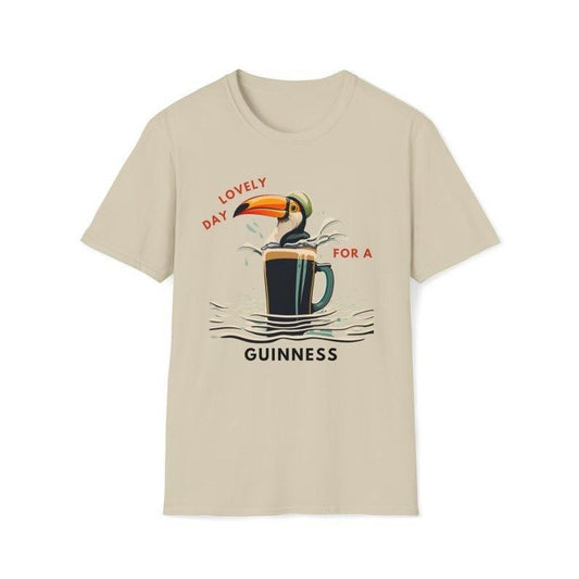 Guinness Unisex Softstyle T-Shirt, Guinness Retro, Lovely Day For A Guinness, Guinness Vintage T-Shirt, Guinness Advertisement