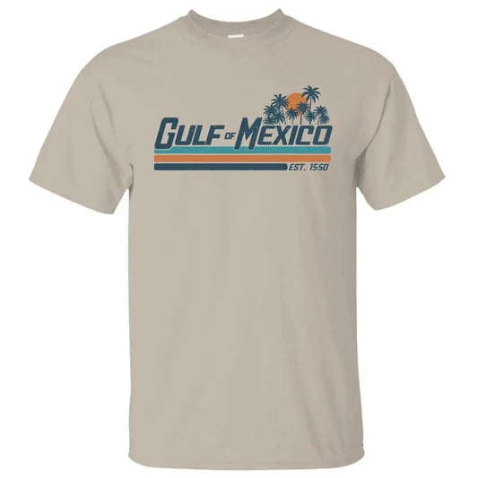Gulf Coast Shirt, Gulf of Mexico Shirt , Texas Alabama Mississippi Florida Beach American Mexican Crewneck Unisex Cotton T-shirt for Women for Men