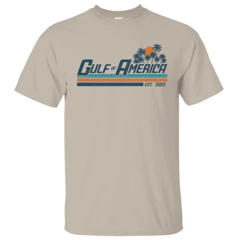 Gulf Coast T-Shirt, America Gulf T-Shirt Texas Mississippi Florida Beach, Crewneck Cotton T-shirt for Men Women, Summer Essential, Trending TikTok Fit Casual Classic
