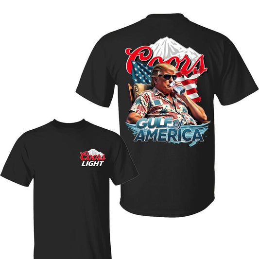 Gulf of America Shirt, Trump Coors Light Shirt, Patriotic Beer Drinking Tee, Vintage USA Summer Style, For Men, For Women