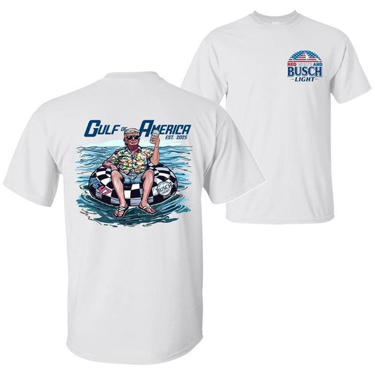 Gulf of America T-Shirt - Sweatshirt - Hoodie, Drinking Graphic Tee, Busch Light Beer Shirt, Vintage Summer Tee for Beach Lovers Men's Graphic Tees