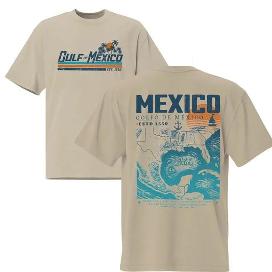 Gulf of Mexico 2-side Shirt, Gulf Retro Coast Shirt Texas Alabama Mississippi Florida Beach Crewneck Mexico Gift for Mexico Lover Gulf of Mexico