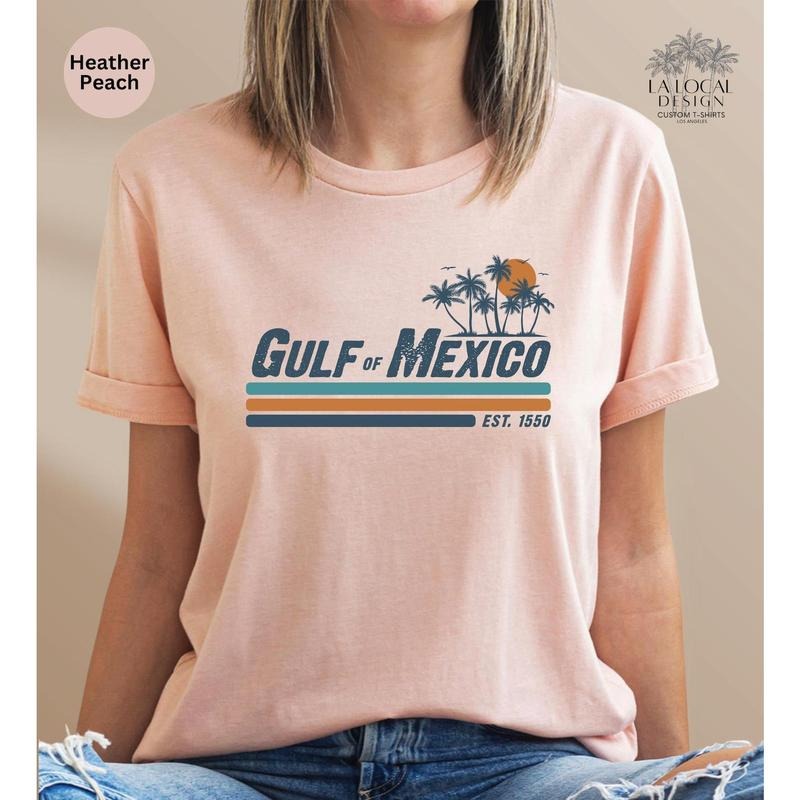 Gulf of Mexico Shirt Gulf Coast Shirt Historical Gulf of Mexico Golfo de Mexico Shirt Gift for Mexico Lover Gulf of Mexico Gift Crewneck Tee