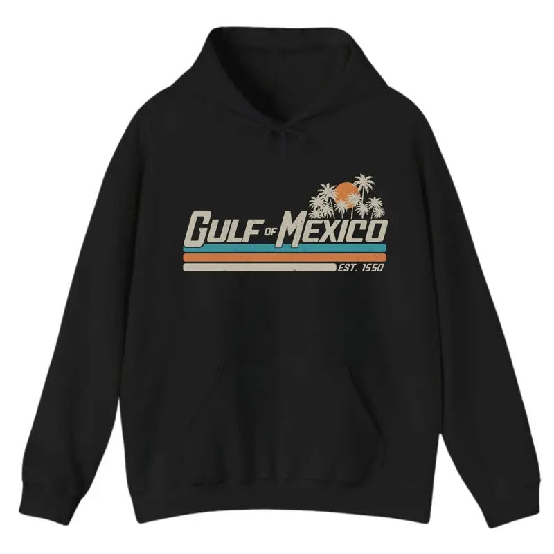 Gulf of Mexico Shirt Gulf Coast Shirt, Hoodie Texas Alabama Mississippi Florida Beach American Mexican Crewneck Unisex Cotton T-shirt for Men
