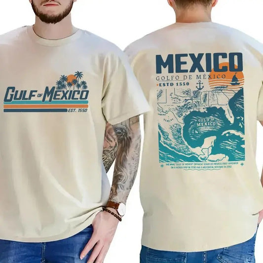 Gulff of Mexicoo 2-side Shirt, Gulff Retro Coast Shirt, Sweatshirt, Hoodie Cotton Menswear, Gift for Men & Women