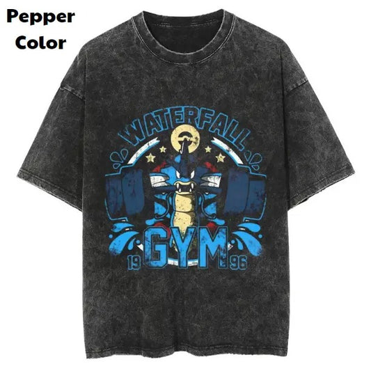 Gyarados Gym Vintage Tee, Gyarados T-Shirt, Pokemon Graphic Tees, Pokemon Shirt, Unisex Anime Shirt, Menswear Womenswear Streetwear