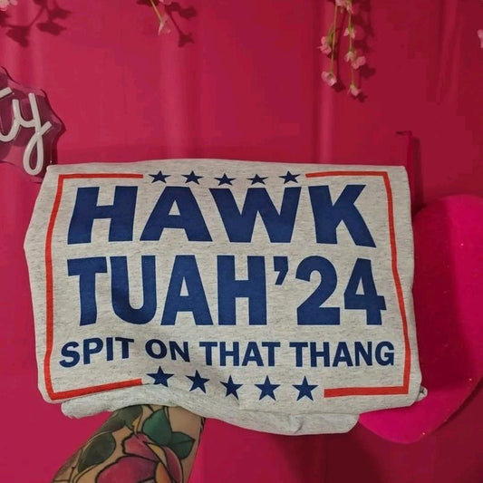 HAWK TUAH Funny Graphic Tee, Unisex loose fit ( Choose which print )