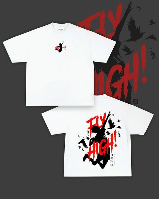 HINATA VINTAGE OVERSIZE TEE 2-SIDED Anime T-Shirt Anime Double Printed Oversized T-Shirt Unisex Mineral Anime Manga Heavy Cotton T-shirt, Gift For Anime Fan, Anime Lover T-Shirt, Sweatshirt