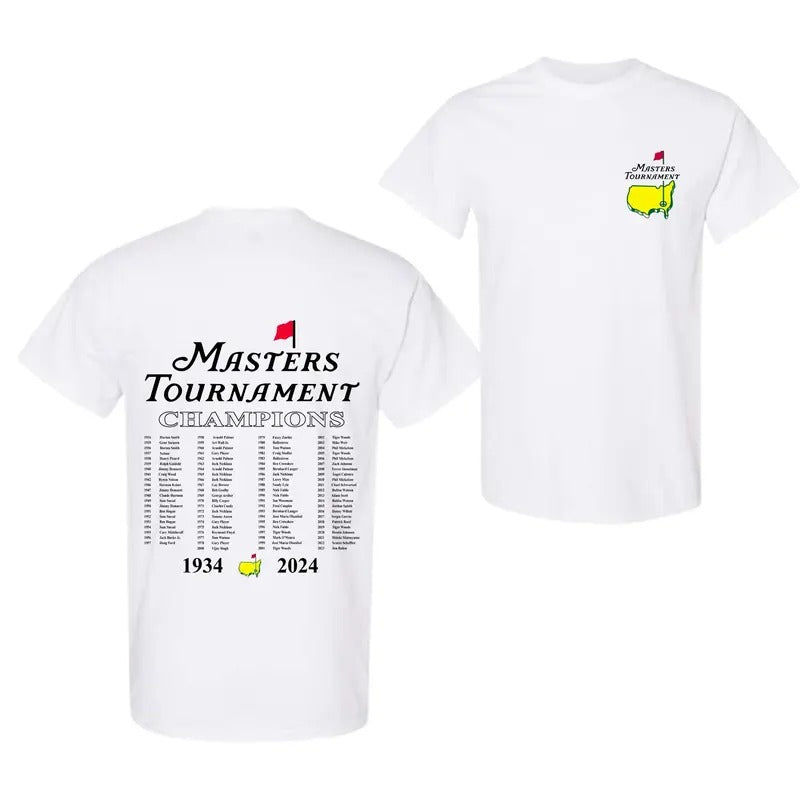 HOT 2024 Master Tournament Augusta National Golf T-Shirt 2 Side Full Color, Unisex Fashion T-SHirt