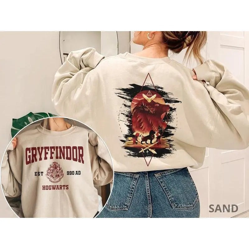 HP Wizard Fall Sweatshirt, Halloween Hogwarts Sweaters, Bookish Love Classic Tops harrypotter merch collection