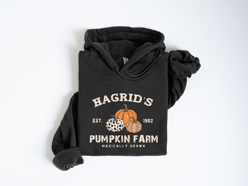 Hagrid's Pumpkin Farm Hoodie, Autumn Hoodie, Cozy Fall Hoodie, Thanksgiving Hoodie, Halloween Pullover, Farm Themed Hoodie  T-shirt, sweater and Hoodie