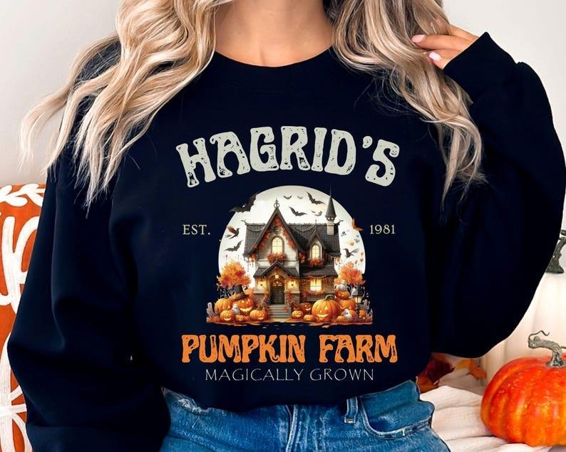 Hagrid's Pumpkin Farm Sweatshirt, Spooky House Shirt, Fall Sweatshirt, Halloween Sweatshirt, Pumpkin Sweatshirt, Fall gift, Book Lover Gift  T-shirt, sweater and Hoodie