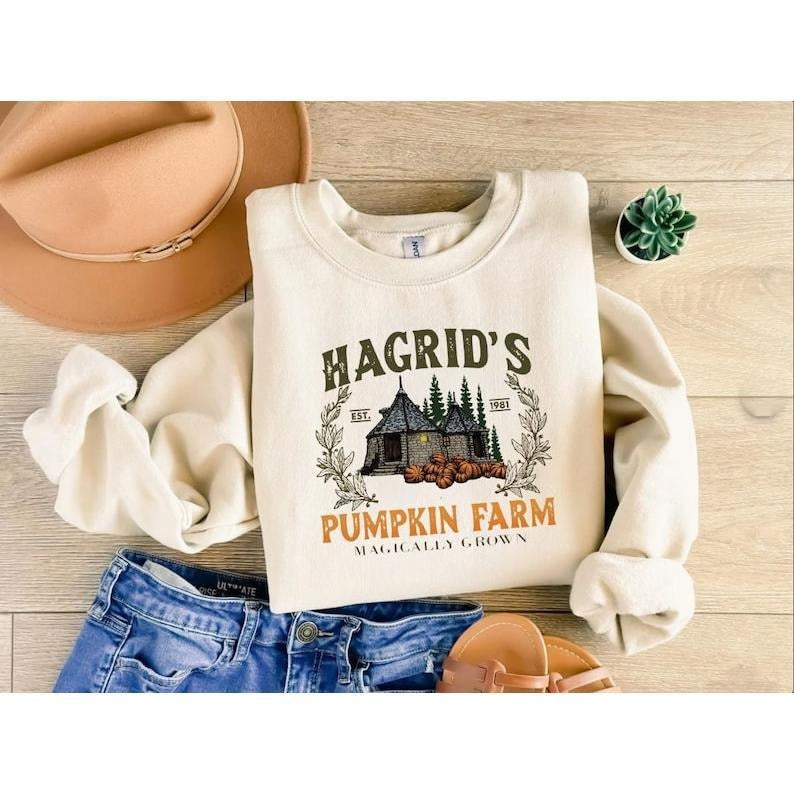 Hagrid's Pumpkin Farm Sweatshirt, Thanksgiving 2024 shirt, Fall Sweatshirt, Halloween Sweatshirt, Pumpkin Sweatshirt, Fall Shirt,Book Lover Gift  T-shirt, sweater and Hoodie
