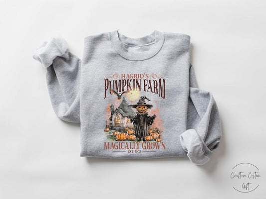 Hagrid's Pumpkin Farm Sweatshirt, Thanksgiving 2024 sweater, Fall Sweatshirt, Halloween Sweatshirt, Pumpkin Sweatshirt, Fall Shirt,Book Lover Gift  T-shirt, sweater and Hoodie
