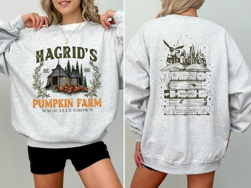 Hagrid's Pumpkin Farm Sweatshirt, Thanksgiving 2024, Fall Sweatshirt, Fall Sweater, Halloween Sweatshirt, Pumpkin Sweater, HP Fan Gift  T-shirt, sweater and Hoodie