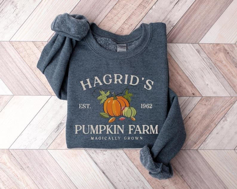Hagrid's Pumpkin Patch Sweatshirt, Fall Sweatshirt, Halloween Sweatshirt, Book Lover Gifts, Thanksgiving 2024  T-shirt, sweater and Hoodie
