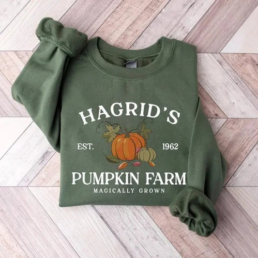 Hagrid's Pumpkin Patch Sweatshirt, Thanksgiving 2024, Fall Sweatshirt, Halloween Sweatshirt, Pumpkin Sweatshirt, Fall Shirt,Book Lover Gifts