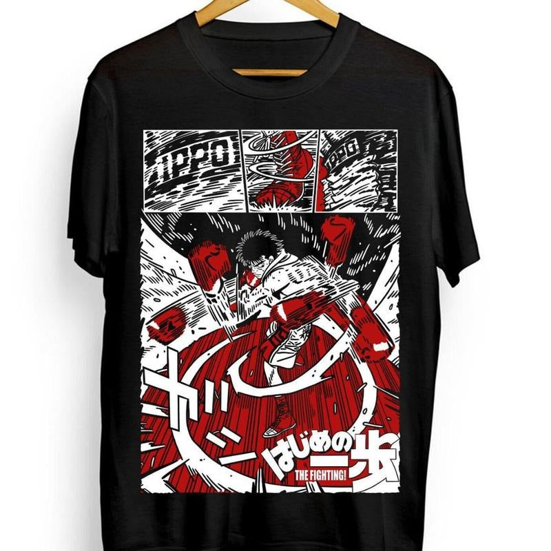 Hajime No Ippo T-shirt,Hajime,Kamogawa,Takamura,Anime,Boxing T-Shirt