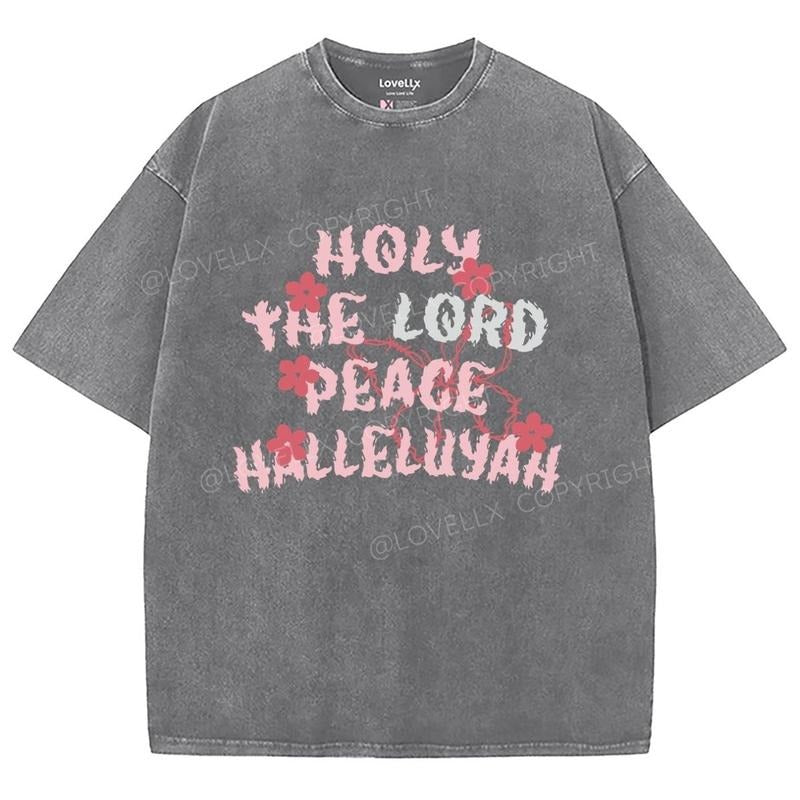 Halleluyah Washed T-Shirt, Christian Jesus  t shirts, Vintage 90s Graphic Tee Gift Womenswear Top Cotton