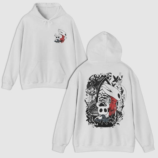 Hallow Knight Hollow Silksong Hoodie, Gamer Unisex Hoodie, Emo Goth Dark Fantasy Bug Knight Hoodie, Vintage Gamer Streetwear Apparel