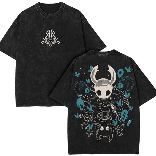 Hallow Knight Hollow Silksong shirt, Vintage Gamer Streetwear Apparel Gamer Unisex tee, Emo Goth Dark Fantasy Bug Knight T Shirt