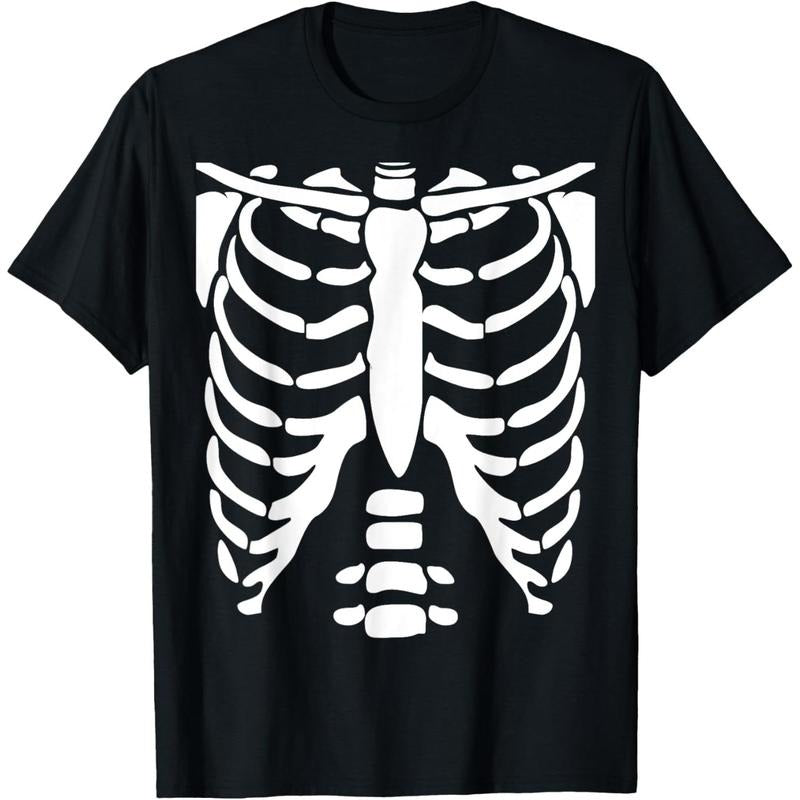Halloween Costume Rib cage Anatomy T-Shirt made in usa