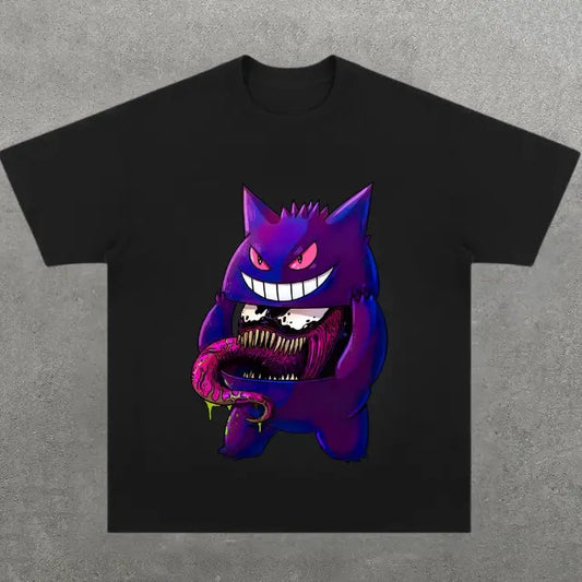 Halloween Gengar Venom Vintage Tee, Gengar T-Shirt, Pokemon Graphic Tees, Unisex Anime Shirt, Sweatshirt, Gym Shirt Menswear Womenswear Streetwear