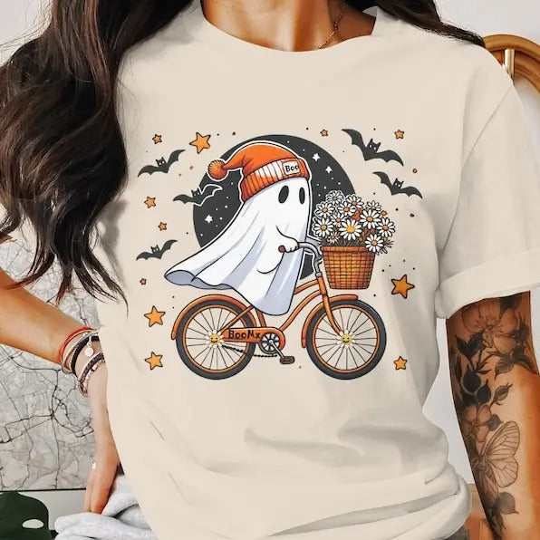 Halloween Ghost Shirt, Cute Ghost Shirt, Womens Halloween Shirt, Cute Fall Shirt, Spooky Season Shirt, Gift For Halloween, retro halloween