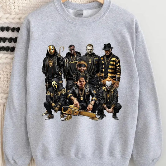 Halloween Horror Characters T-Shirt Sweatshirt Hoodie, Funny Halloween Graphic Tee Shirt