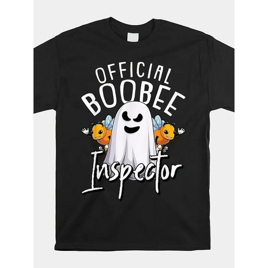 Halloween Official Boobee Inspector Men's T-shirt 100% Cotton Short Sleeve 2024 T-Shirt Crew Neck Graphic Print T-Shirt made in usa