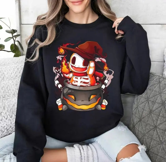 Halloween PKM Legends Sweatshirt Hoodie Tshirt, Anime Sweatshirt, Halloween Sweatshirt, Pumpkin Monster Sweatshirt, Japan Anime Sweatshirt, Spooky Season