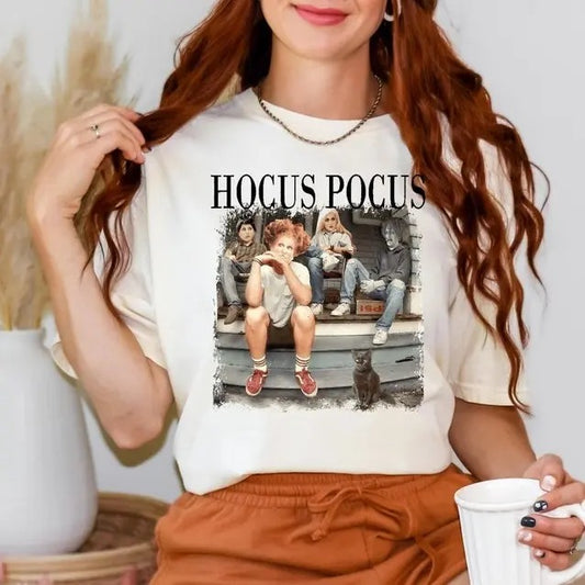 Halloween Retro Hocus Pocus Shirt, Vintage Sanderson Sisters Witch Shirt, Halloween Women's Shirt,Retro Halloween Girls Shirt
