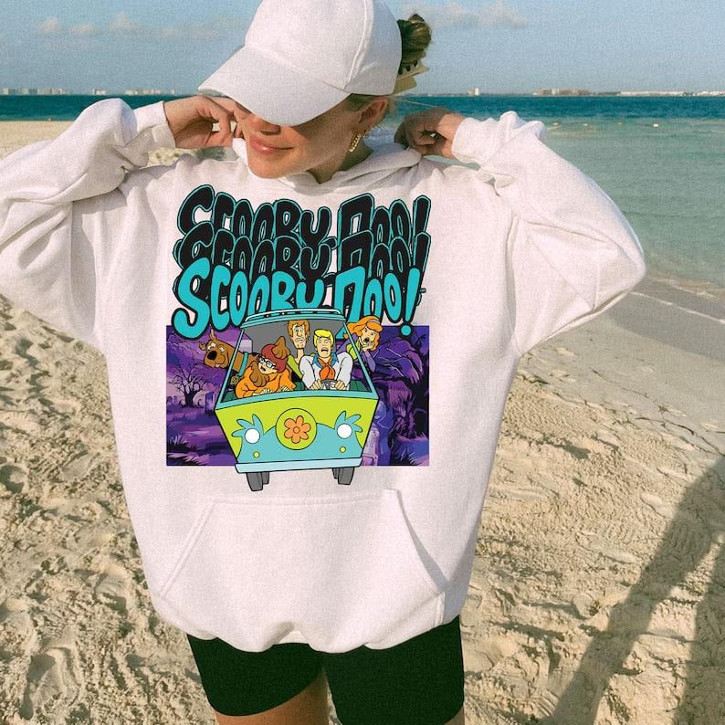 Halloween Scooby Doo Tshirt, Vintage Ghost Halloween Sweatshirt, Monster Tee, Retro Fall Top, Fall Shirt, Funny Halloween Hoodie Gift