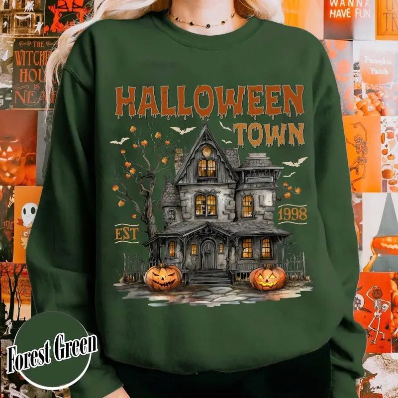 Halloweentown Est 1998 Shirt, Halloweentown University T-shirt Sweatshirt Hoodie, Spooky Season Shirt, Halloween Gift For Friends, Retro Halloweentown Shirt