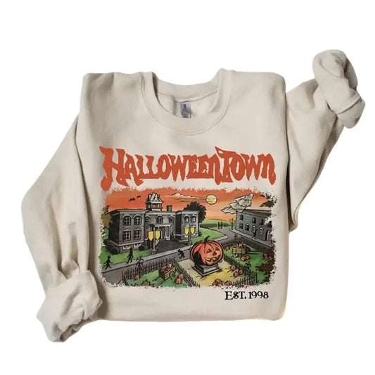 Halloweentown Est 1998 Sweatshirt, Halloweentown University, Retro Halloweentown Sweatshirt, Fall Sweatshirt, Halloween Sweatshirt Menswear Soft