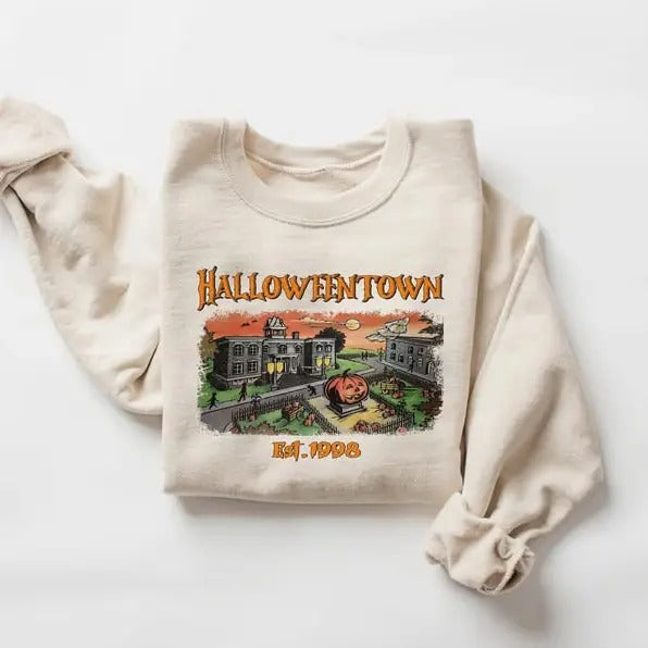 Halloweentown Est 1998 Sweatshirt, Halloweentown University, Retro Halloweentown Sweatshirt, Fall Sweatshirt, Vintage Halloween Sweatshirt