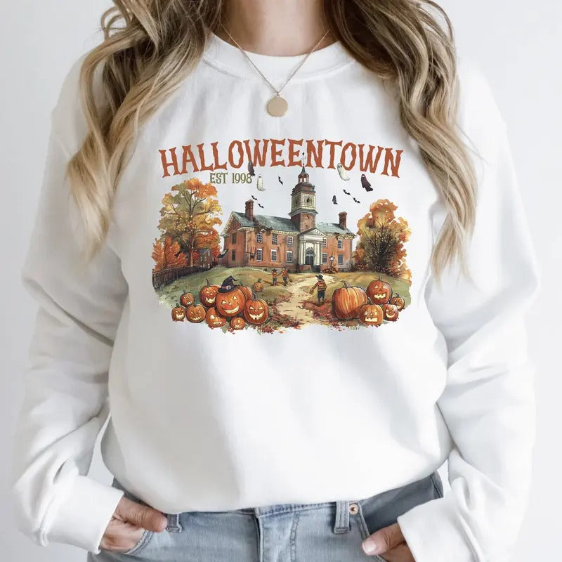 Halloweentown Est 1998 Sweatshirt, Halloweentown University, Retro Halloweentown Sweatshirt, Vintage Halloween Sweatshirt