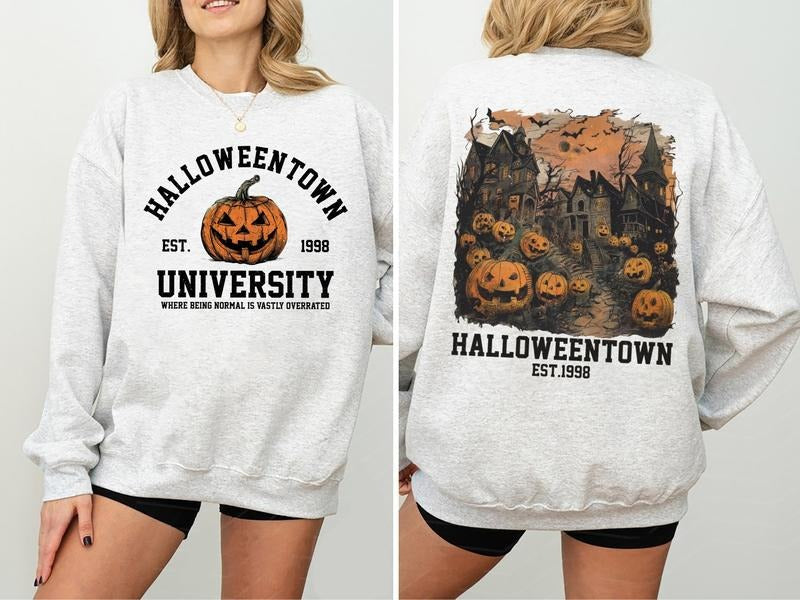 Halloweentown Est 1998 Sweatshirt, Retro Halloween Sweatshirt, Trendy Halloween T Shirt, Halloween Pumpkin Shirt, Spooky Season Shirt