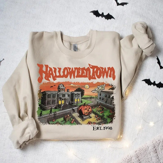 Halloweentown Est 1998 T-shirt Sweatshirt Hoodie, Halloweentown University, Retro Halloweentown Shirt, Fall Hoodie, Halloween Sweatshirt