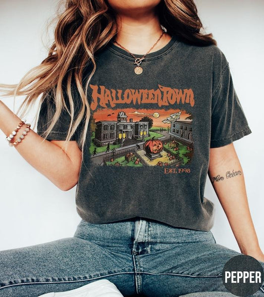 Halloweentown Shirt, Comfort Colors Halloween Tshirt, Retro Halloweentown T-Shirt, Halloweentown University Tees, Halloween Crewneck Gifts