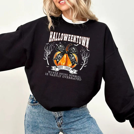 Halloweentown Sweatshirt, Retro Halloween Pumpkin Sweatshirt, Witch Sweatshirt, Halloween Women's Sweatshirt, Fall Sweater, Spooky Season