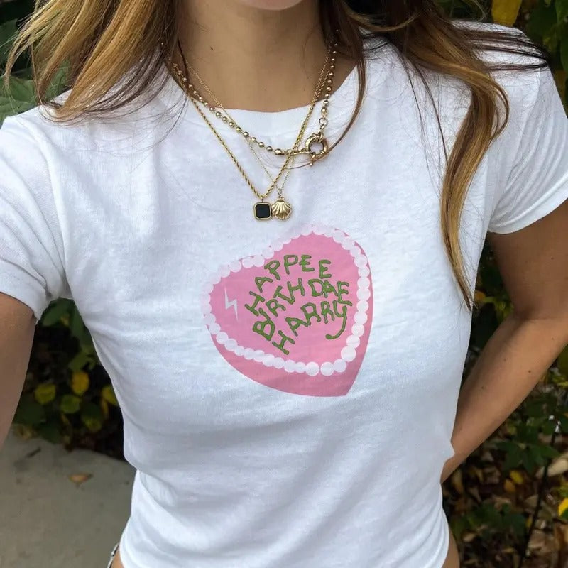 Happy Birthday HP Babe Tee - Wizarding World Fan Gift - HP birthday cake  tee inspired - booktok - bookish - HP books