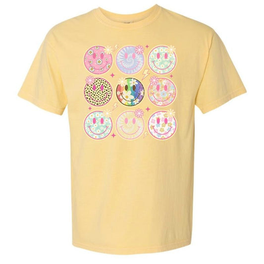 Happy Face Collage Comfort Colors T-Shirt 'NLB'
