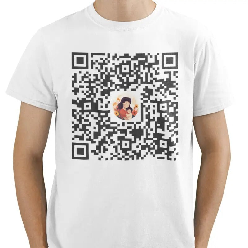 Happy Mother's Day QR Code T-Shirt, Mama Gift, Mother's Day T-shirt, Gift for Wife, Simple Mom
