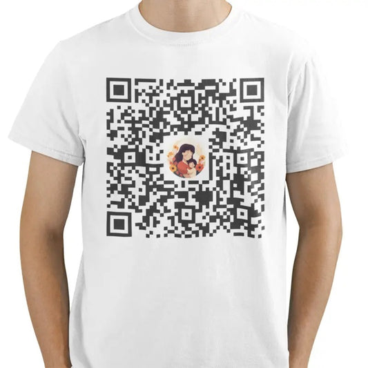 Happy Mother's Day QR Code T-Shirt, Mama Gift, Mother's Day T-shirt, Gift for Wife, Simple Mom