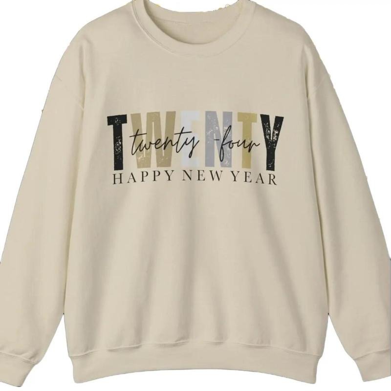 Happy New Year 2024 Sweatshirt - Style with our Unisex Crewneck for New Year's Eve Party!