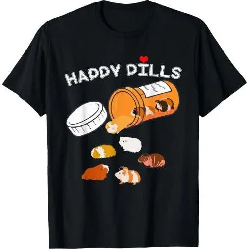 Happy Pill Guinea Pig T-Shirt Made in USA