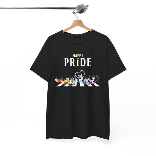 Happy Pride Evolutions, LGBT Friendly Shirt, LGBTQ+ Support Shirt, Rainbow Shirt, LGBT Pokemon Shirts, Pride Flag Shirt, Eevee LGBTQ+ Cotton Fabric