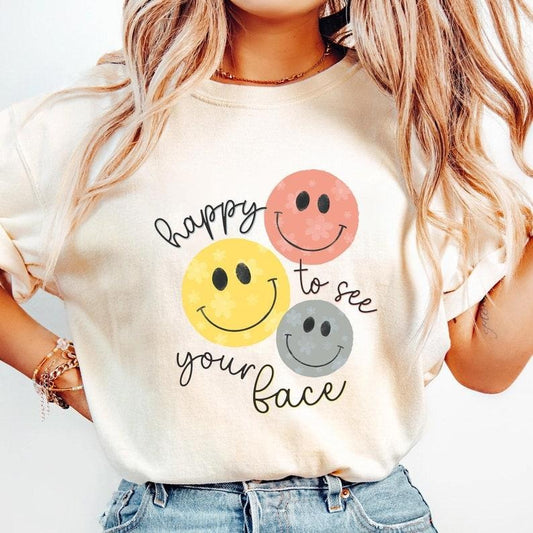 Happy To See Your Face Shirt, Back To School Teacher Shirt, Shirts for Teachers, Teacher Life Shirt