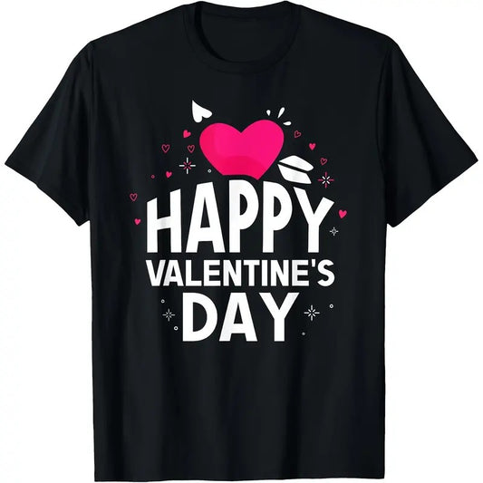 Happy Valentine's Day Love Date Couples Valentine T-Shirt-220gT-shirt 100% Cotton T-shirt made in usa